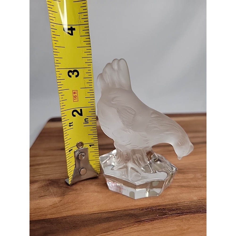 Natchmann Crystal Glass CHICKEN Figurine Hen Farmhouse - Picture 8 of 9